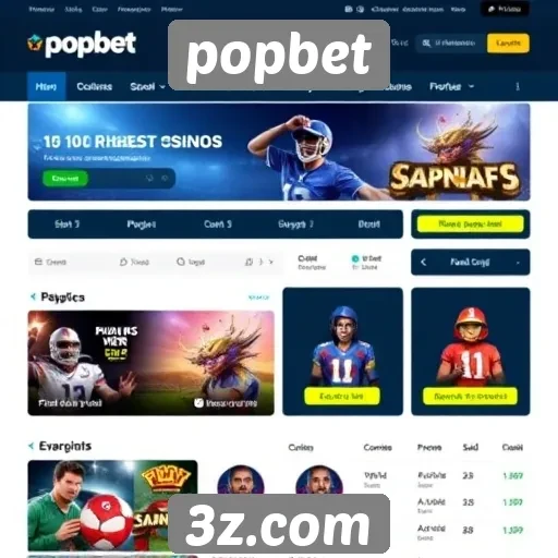 Explorando a interface do site Popbet